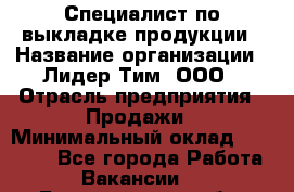 Специалист по выкладке продукции › Название организации ­ Лидер Тим, ООО › Отрасль предприятия ­ Продажи › Минимальный оклад ­ 10 000 - Все города Работа » Вакансии   . Белгородская обл.,Белгород г.